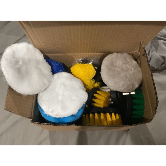 Drill Brush Attachment Set, 30Pcs Drill Scrubber Brush Kit Include Scrub Pads+ - Picture 1 of 7